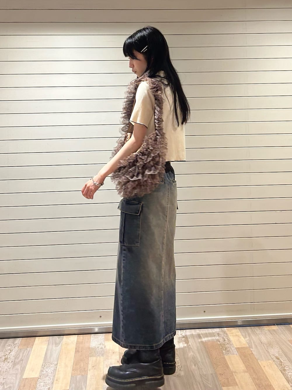 新品タグ付き】ジュエティ デニム チュールデニム｜パンツ