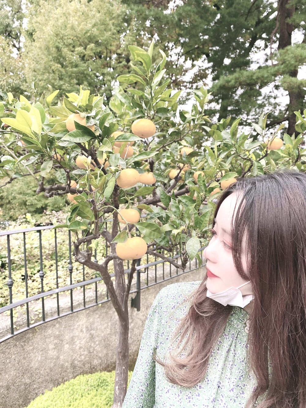 ブラック系のスラックスを着用したレディースの秋コーディネートの2枚目の写真