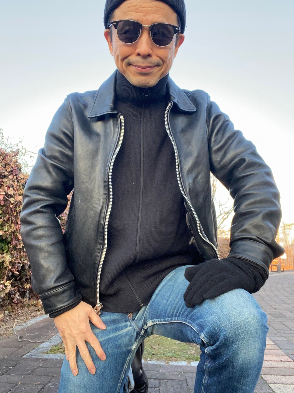 schottのジャケット/アウターを使った「ドライバーズニット」の人気