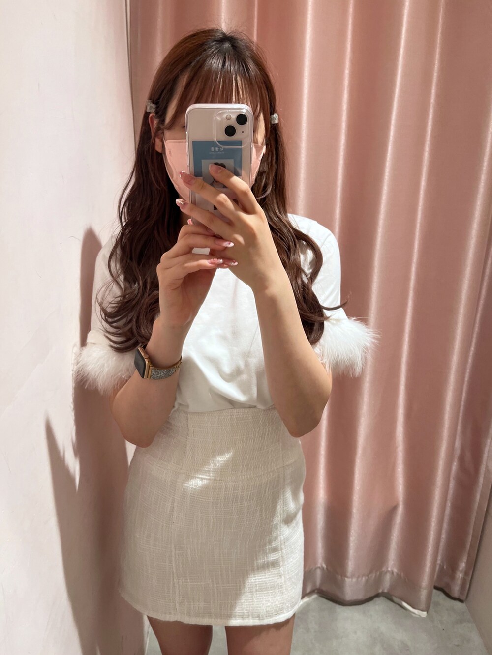 「春服、お出かけコーデ、Tシャツ、骨格ナチュラル、ナイスクラップ、nice claup、高身長女子、高身長コーデ、白Tシャツ、ホワイトコーデ、ワントーンコーデ、バレーシューズ」｜「one after another NICE CLAUPのマラボーTee（Tシャツ/カットソー、ホワイト系）」を使った、なぎなぎさん（レディース・164cm）の春コーディネートの2枚目の写真