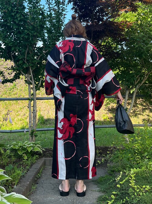 ミィモ　浴衣✖️10着 浴衣 tsumori chisato セオアルファ 気球 黒 黒地 レディース 30
