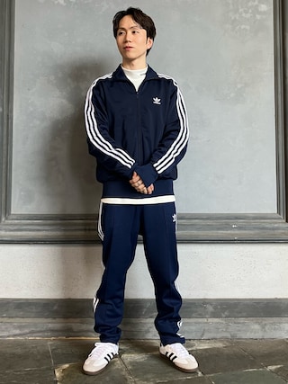 ヨンジュン着用adidas ネイビー ジャージ　L ny(アディダス オリジナルスショップ 博多 キャナルシティオーパ