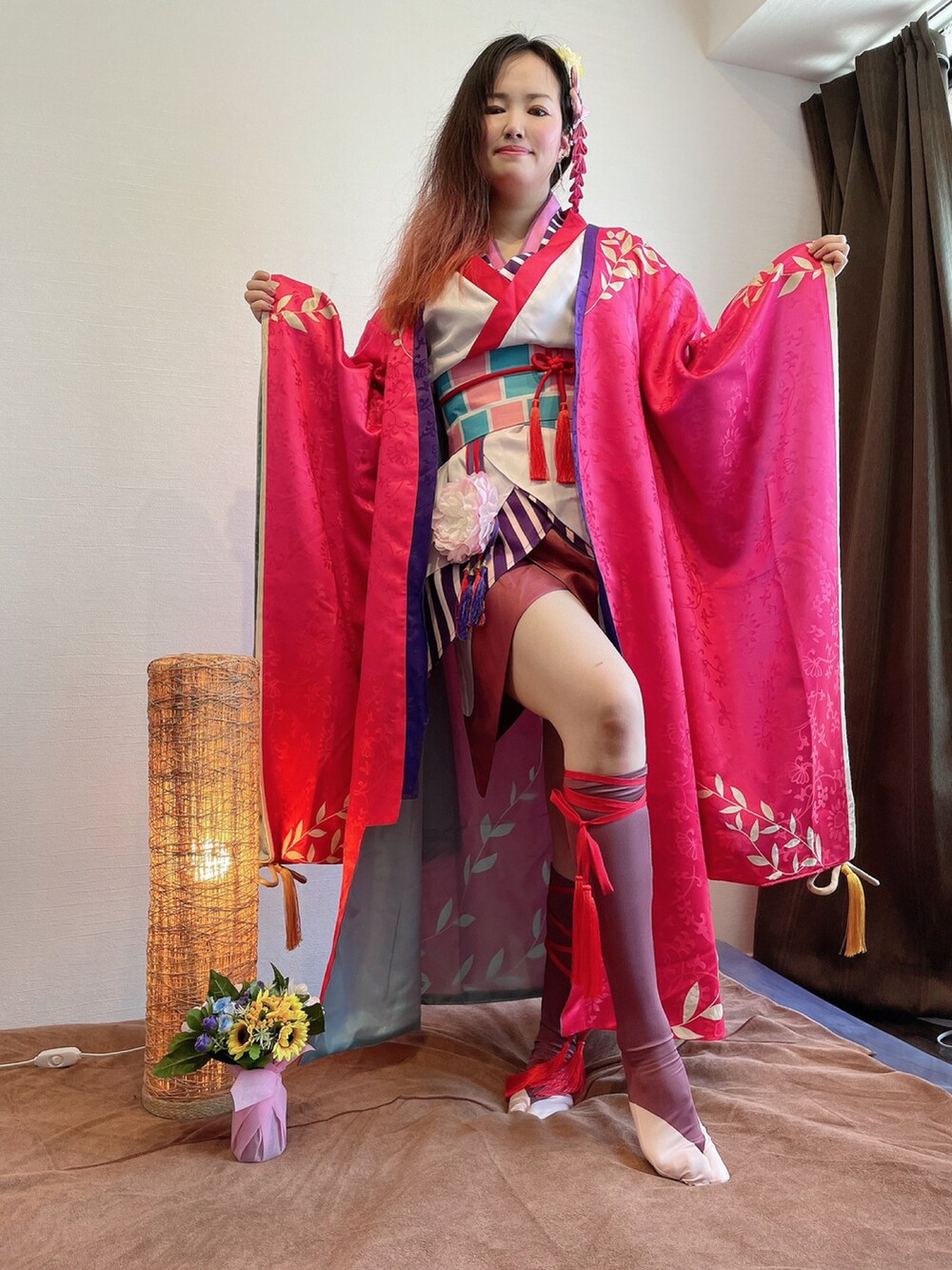 「鬼滅の刃」｜「不明のアイテム（水着/着物・浴衣、ピンク系）」を使った、ひまりさん（レディース・161cm）の春コーディネートの3枚目の写真