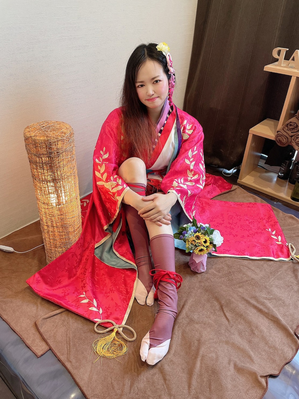 「鬼滅の刃」｜「不明のアイテム（水着/着物・浴衣、ピンク系）」を使った、ひまりさん（レディース・161cm）の春コーディネートの2枚目の写真