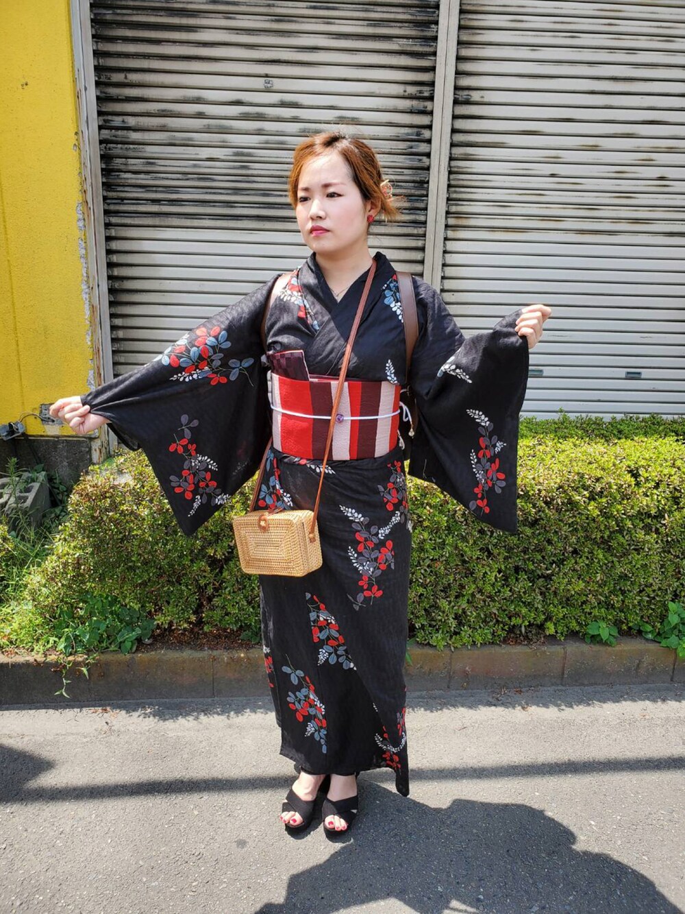 「着物、着物コーデ、着物女子、浴衣」｜「不明のアイテム（帽子、ベージュ系）」を使った、ひまりさん（レディース・161cm）の春コーディネートの3枚目の写真
