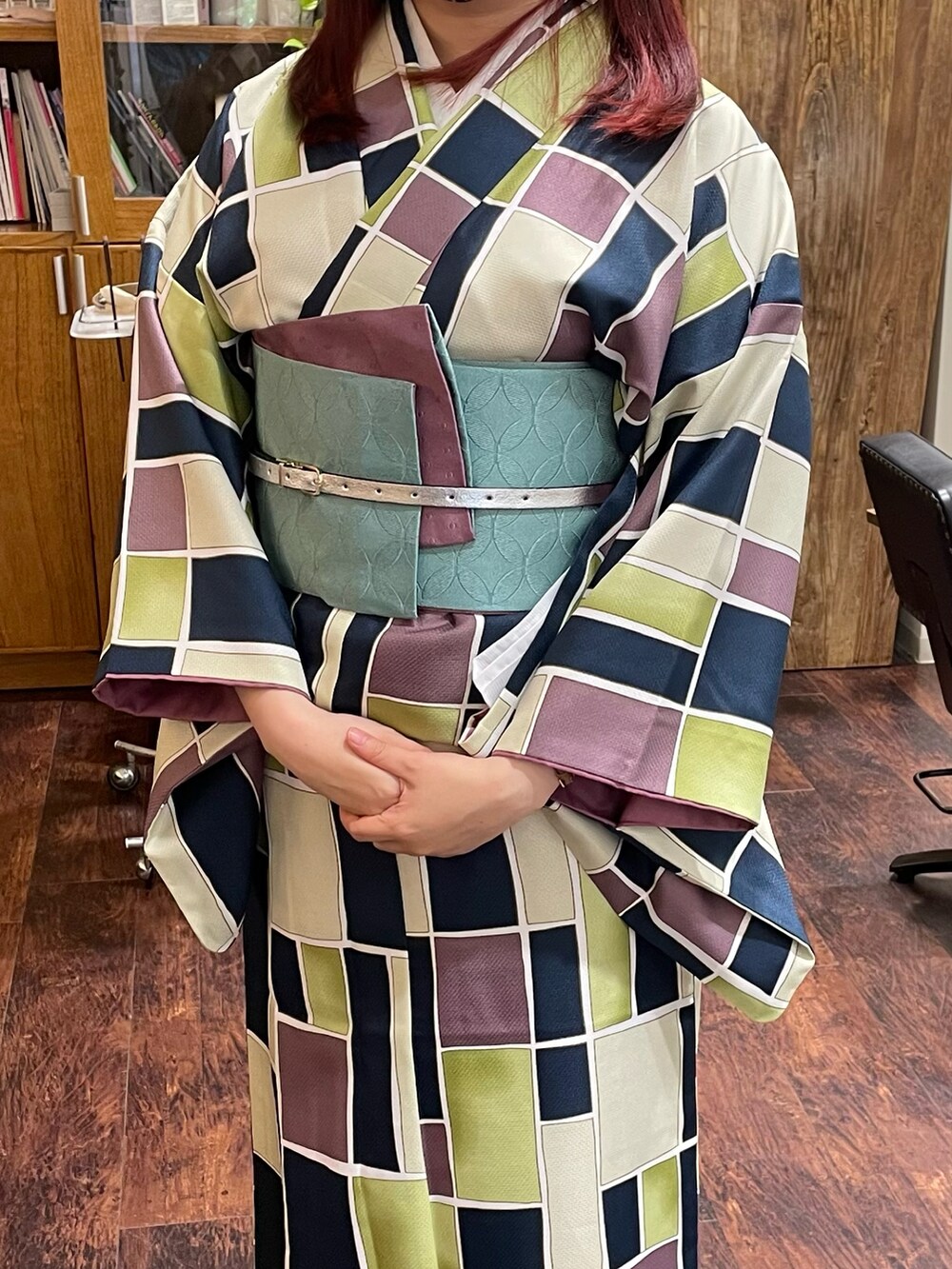 「着物、着物コーデ、着物女子」｜「不明のアイテム（着物、ホワイト系）」を使った、ひまりさん（レディース・161cm）の春コーディネートの2枚目の写真