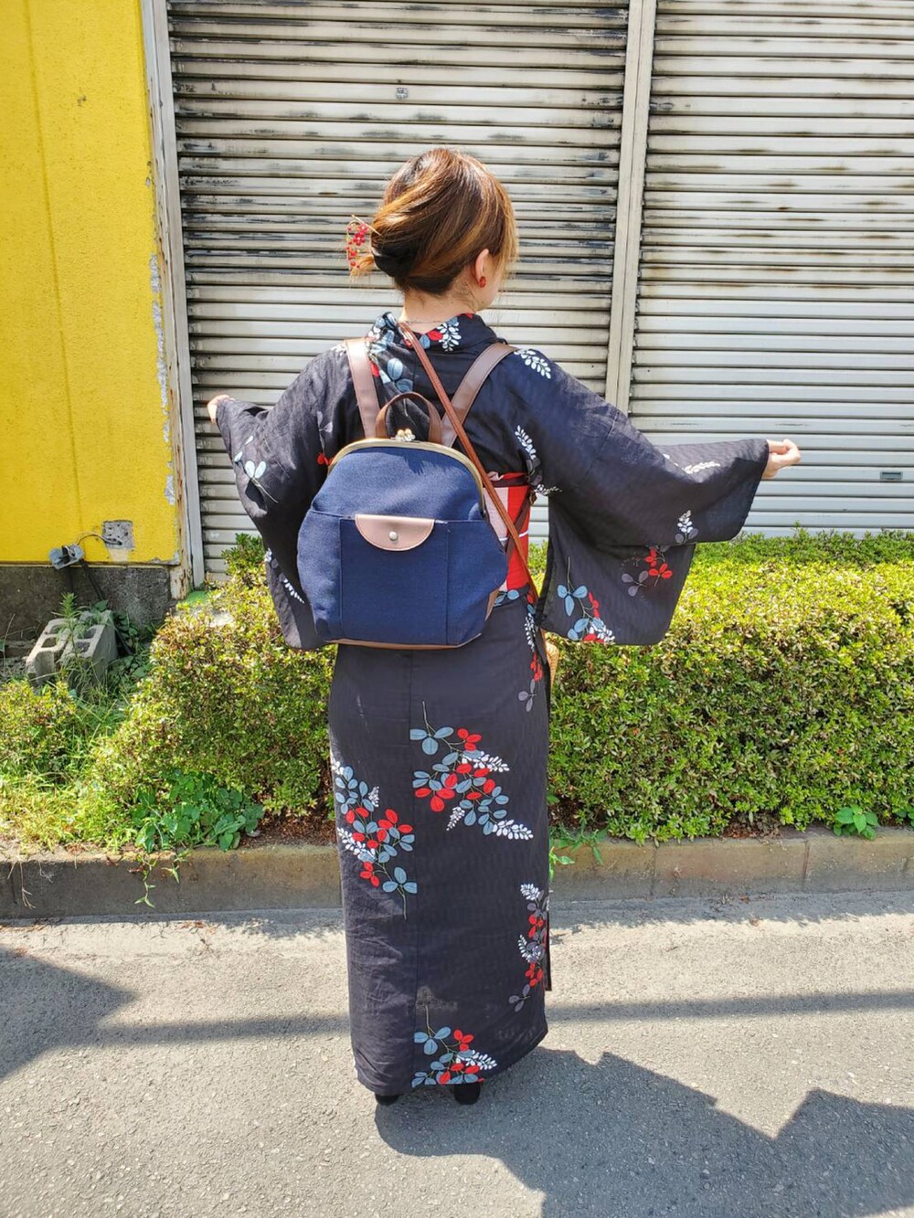 「着物、着物コーデ、着物女子、浴衣」｜「不明のアイテム（帽子、ベージュ系）」を使った、ひまりさん（レディース・161cm）の春コーディネートの2枚目の写真