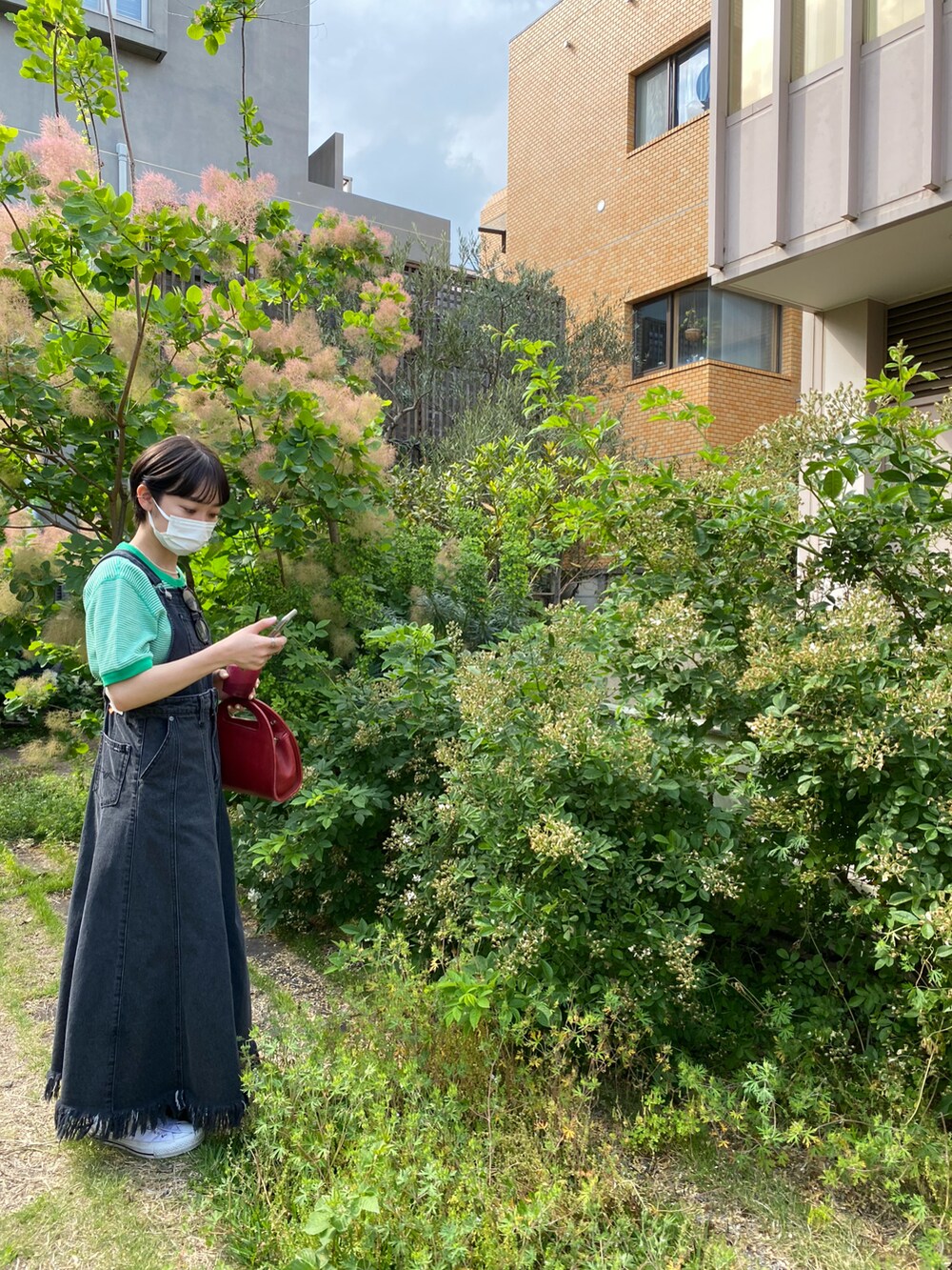 「低身長コーデ、休日スタイル、着回しコーデ」｜「COACHのアイテム（ハンドバッグ、レッド系）」を使った、mmmina6さん（レディース・148cm）の秋コーディネートの2枚目の写真