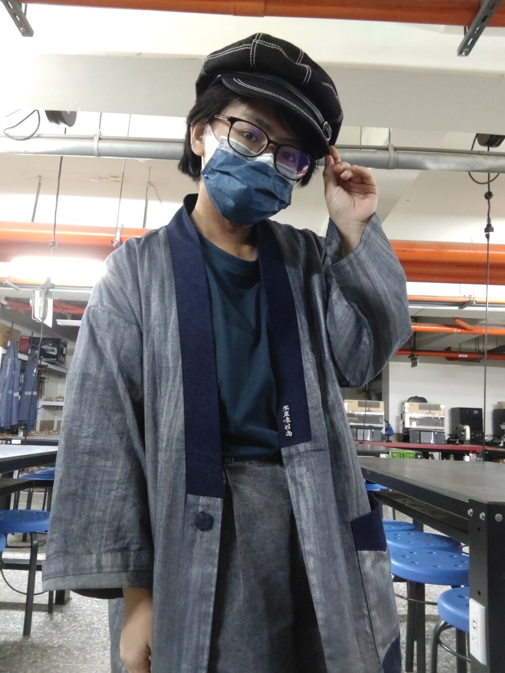 「ootd、outfit、oversize、日系、日常、日系穿搭、日常穿搭、休閒搭配、穿搭、穿搭日記、穿搭分享、穿搭日常」｜「青古のアイテム（デニムパンツ、グレー系）」を使った、みずさん（レディース・153cm）の夏コーディネートの4枚目の写真