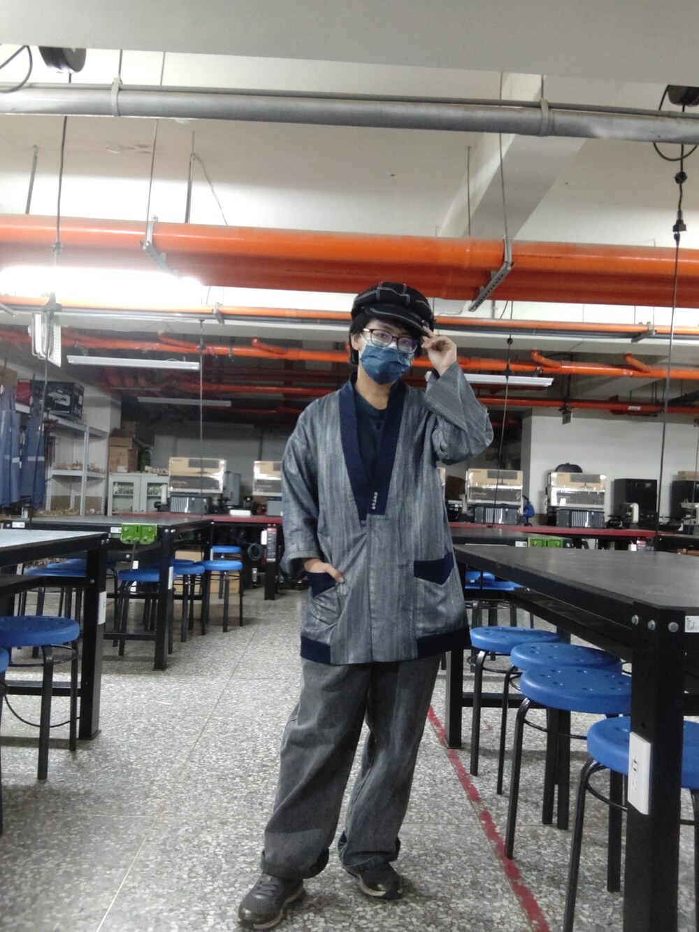 「ootd、outfit、oversize、日系、日常、日系穿搭、日常穿搭、休閒搭配、穿搭、穿搭日記、穿搭分享、穿搭日常」｜「青古のアイテム（デニムパンツ、グレー系）」を使った、みずさん（レディース・153cm）の夏コーディネートの2枚目の写真