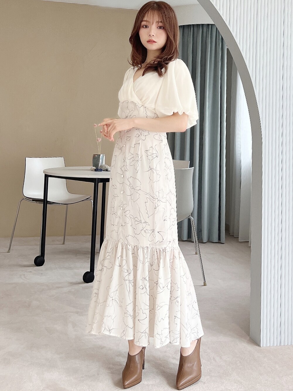 「RESEXXYのシアードッキングマーメイドワンピース（ワンピース、その他）」を使った、miyuさん（レディース・152cm）の夏コーディネートの3枚目の写真