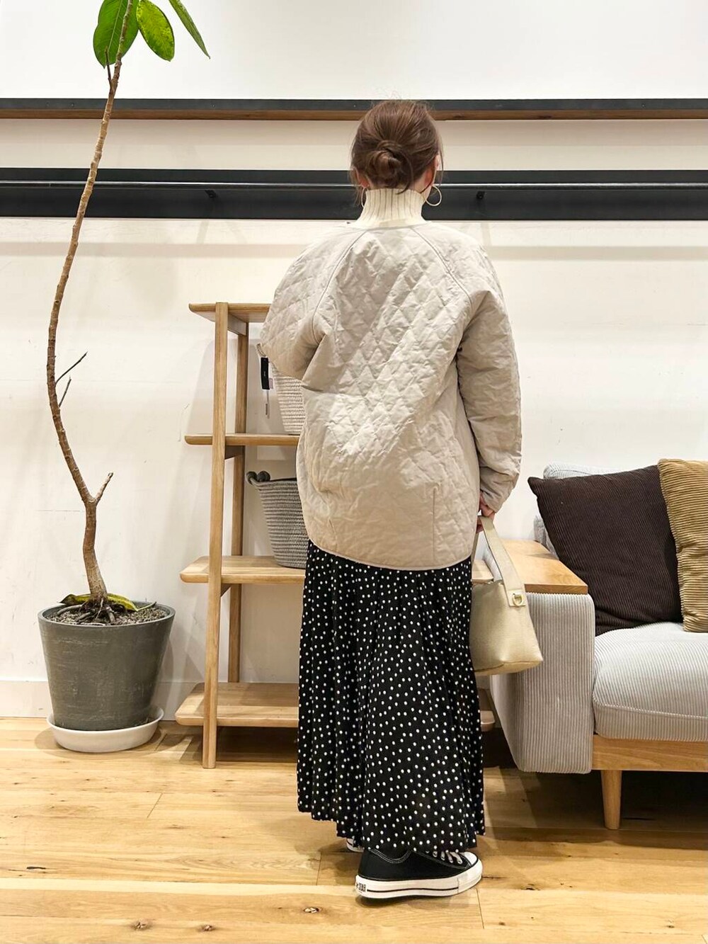 「doors、低身長コーデ、40代、骨格ストレート、イエベ春、ストレート×イエベ春、私の推しセールアイテム24aw、着映えカラーニットコーデ」|「URBAN RESEARCH DOORSのタートルネックニット(ニット/セーター、ホワイト系)」を使った、+++ゆき+++さん(レディース・151cm)の冬コーディネートの7枚目の写真