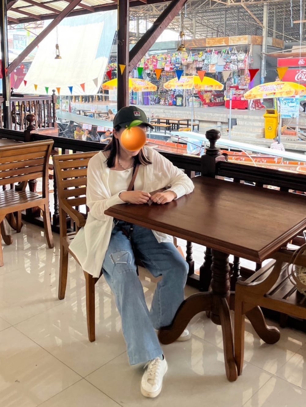 「Gozoのアイテム（デニムパンツ、ブルー系）」を使った、Han🍊さん（レディース・152cm）の春コーディネートの3枚目の写真