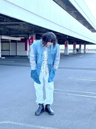 etsinta ビンテージリメイクデニムオーバーベスト etsinta/エシンタ