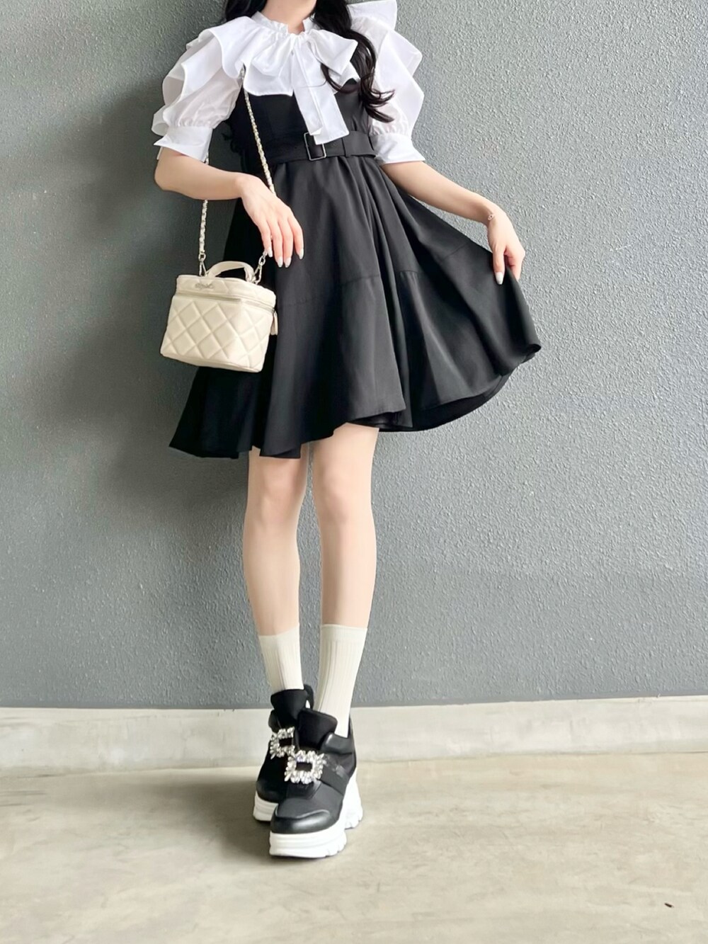 poyo｜TITTY&CO.のジャンパースカートを使ったコーディネート - WEAR
