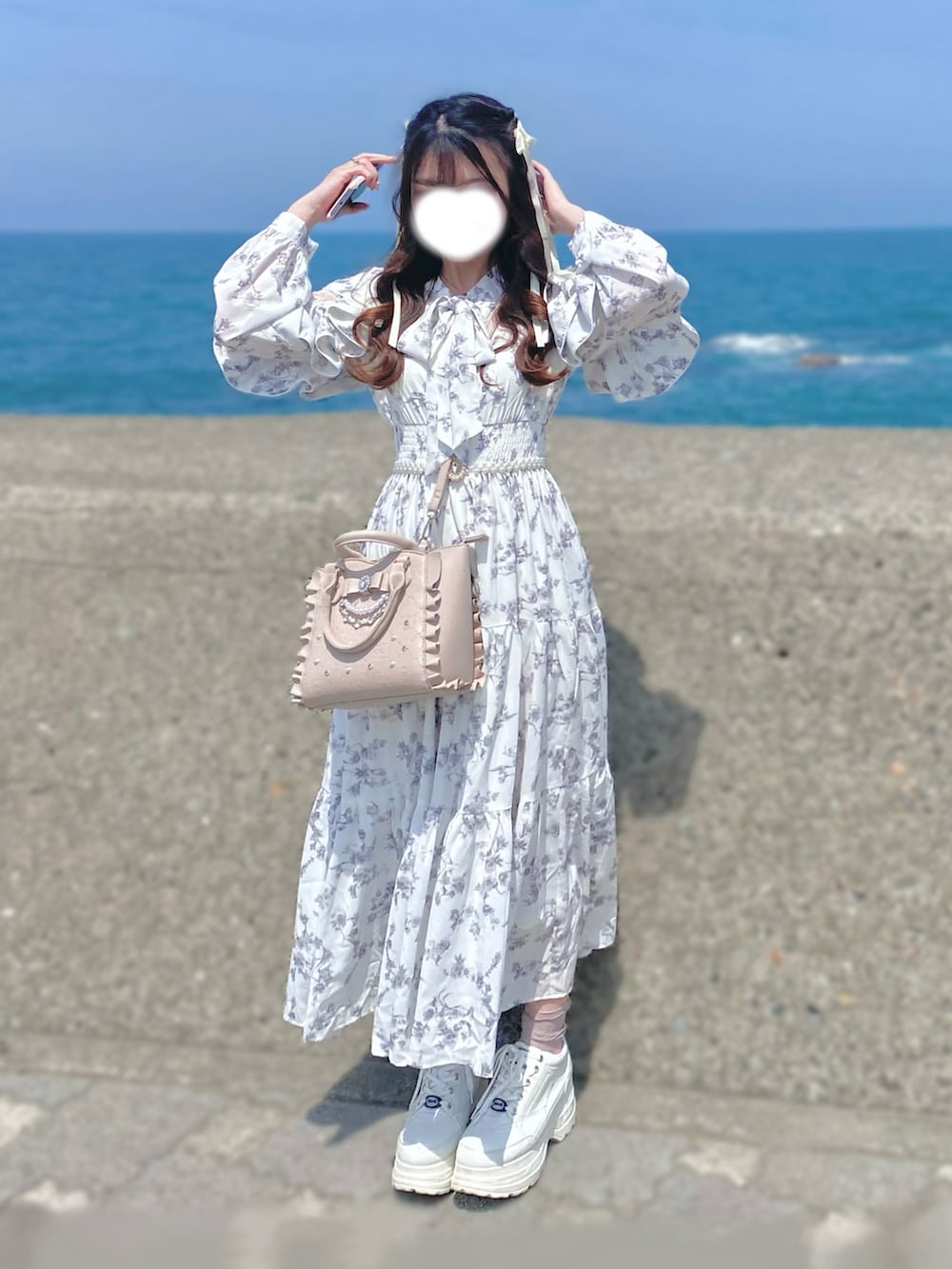 evelyn チューリップ柄ロングOP チューリップ柄ロングOP｜evelyn（エブリン）公式通販サイト