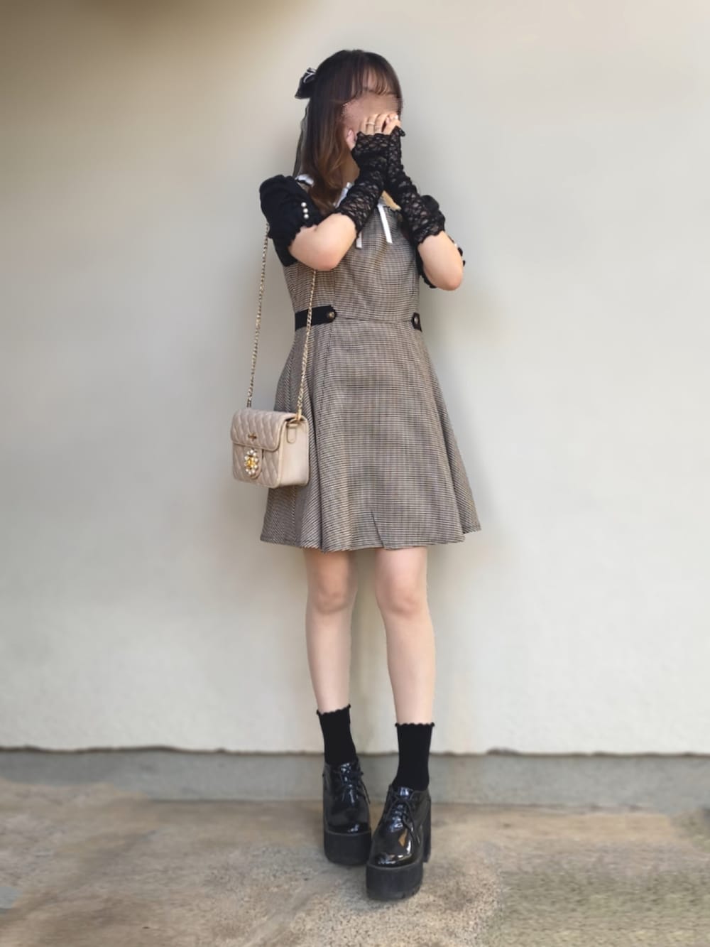 evelyn チェックプリーツワンピース OP 千鳥柄 エブリン evelyn チェックプリーツワンピース OP 千鳥柄 エブリン - メルカリ