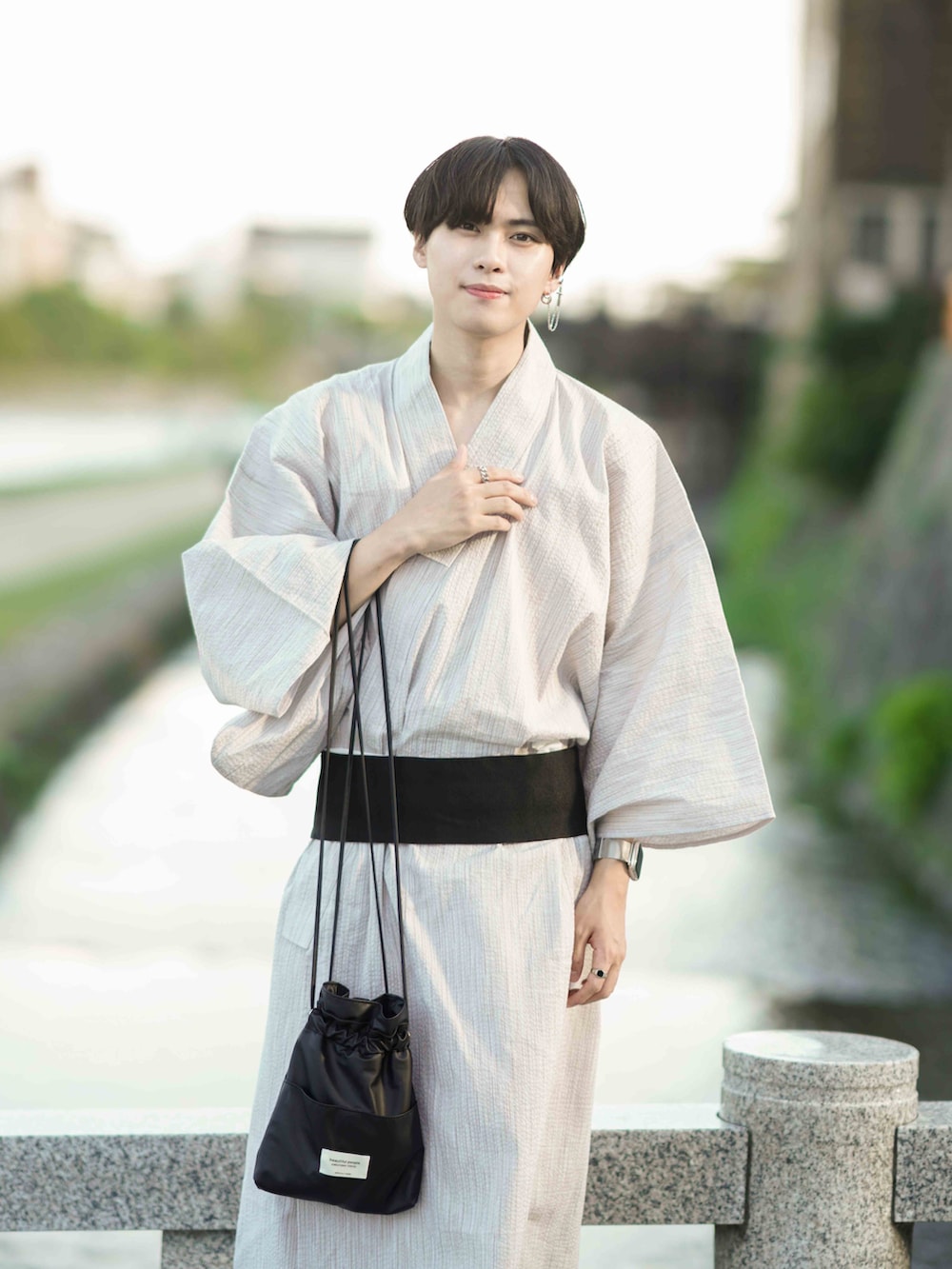 「浴衣、浴衣祭り、浴衣男子、夏映え浴衣コーデ」|「EDEL 新作リング💍✨ 7/12のアイテム(リング、シルバー系)」を使った、SHOTAさん(メンズ・176cm)の夏コーディネートの2枚目の写真