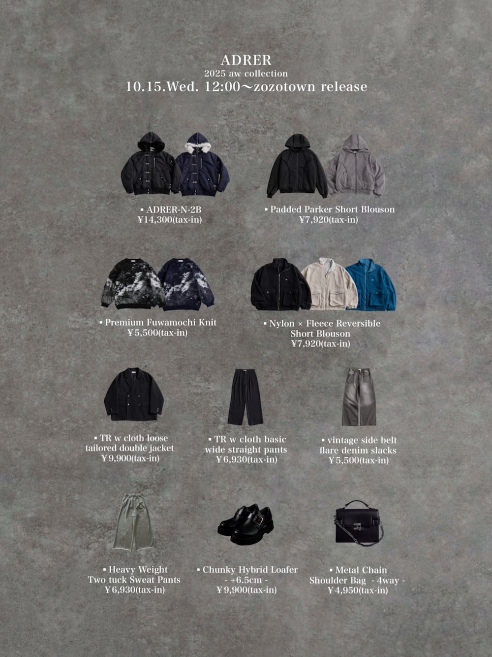 ブルー系のブルゾン、グレー系のデニムパンツ、ブラック系のローファーを着用したメンズの秋コーディネートの5枚目の写真