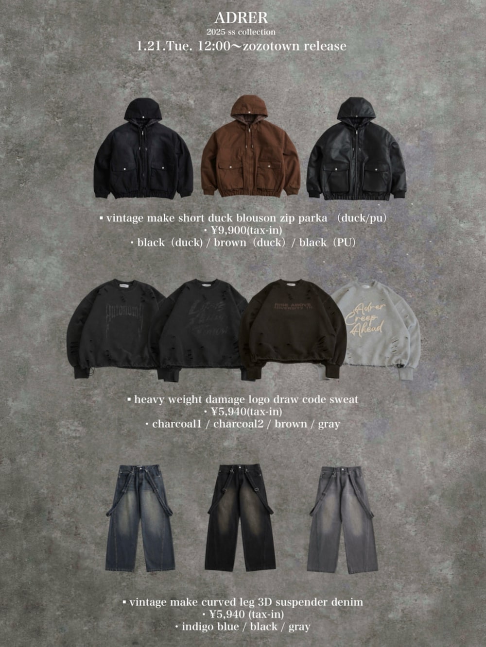 グレー系のスウェット、ブルー系のデニムパンツ、シルバー系のネックレスを着用したメンズの冬コーディネートの5枚目の写真