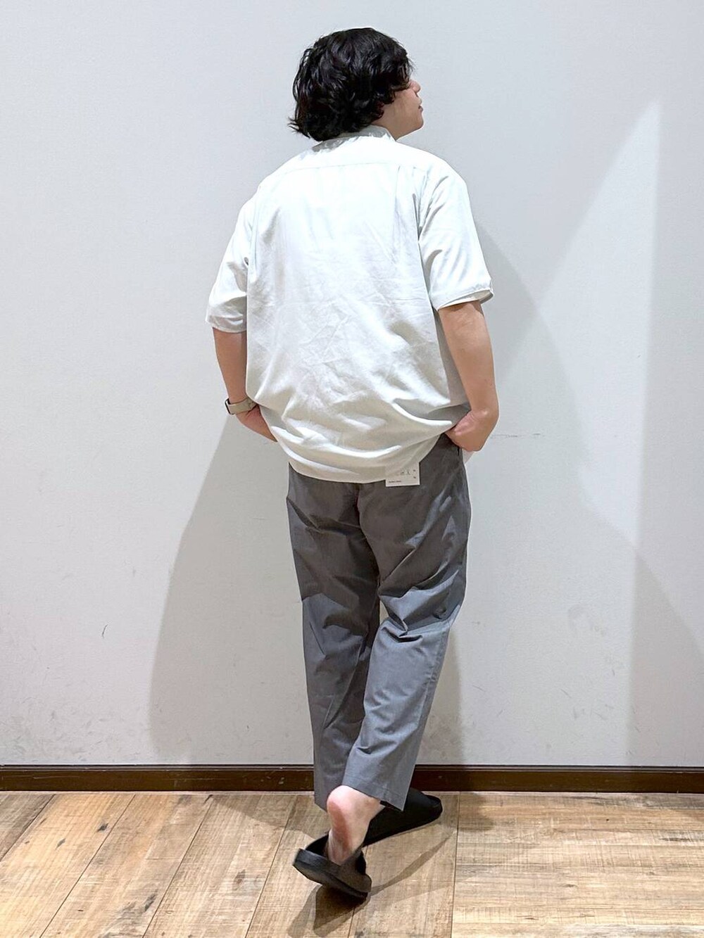 「リラックス、ゆったり、高見え」｜「GLOBAL WORKのらくッションコフォートサンダル/115466（サンダル、その他）」を使った、いしかわさん（メンズ・168cm）の夏コーディネートの5枚目の写真