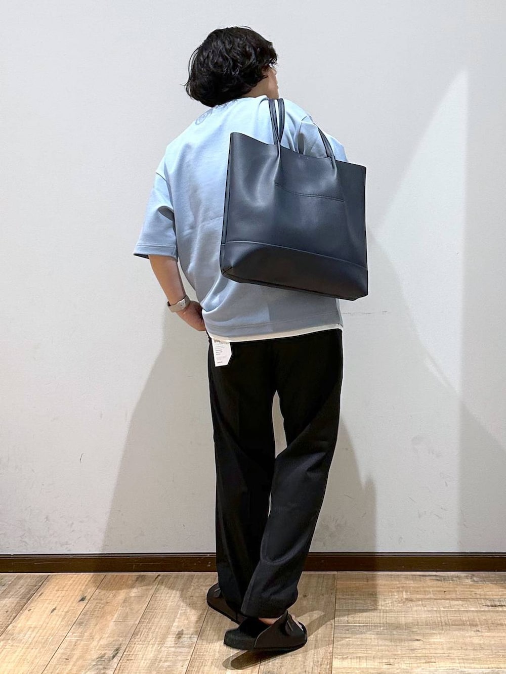 「リラックス、ゆったり、高見え」｜「GLOBAL WORKのらくッションコフォートサンダル/115466（サンダル、その他）」を使った、いしかわさん（メンズ・168cm）の夏コーディネートの4枚目の写真