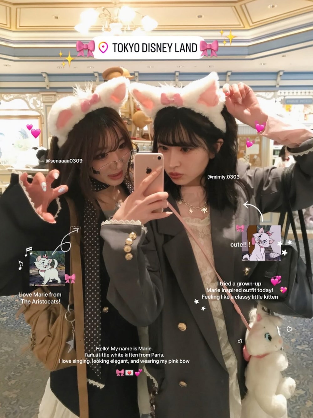 ブルー系のテーラードジャケット、ブルー系のデニムパンツ、イエロー系のハンドバッグを着用したレディースの春コーディネートの3枚目の写真