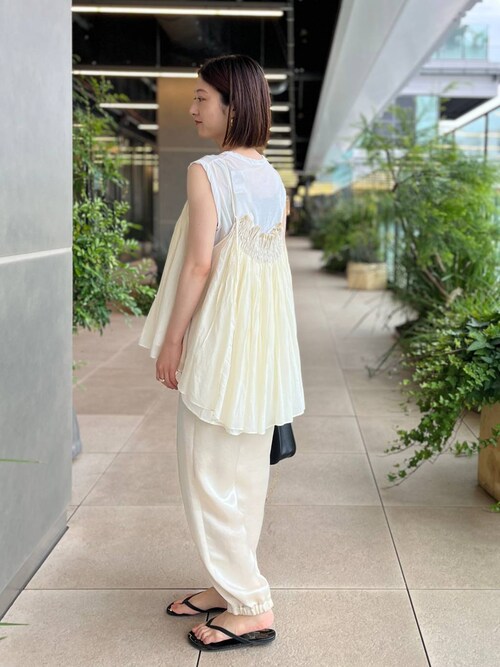 Curensology(カレンソロジー)/コットンシルクギャザーキャミソールを