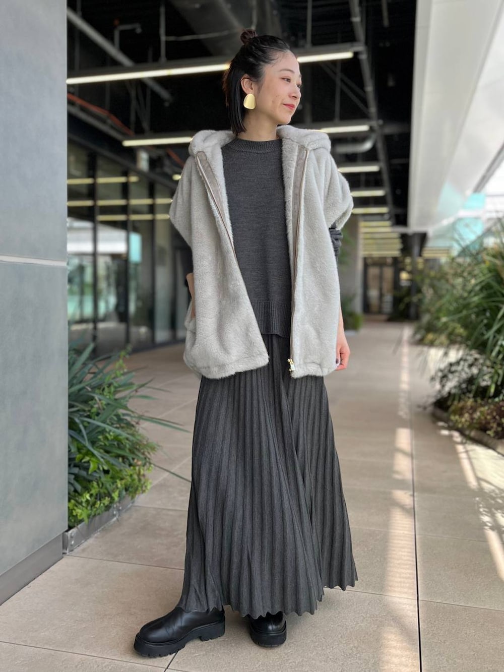 Curensology(カレンソロジー)/プリーツドッキングワンピースを使った