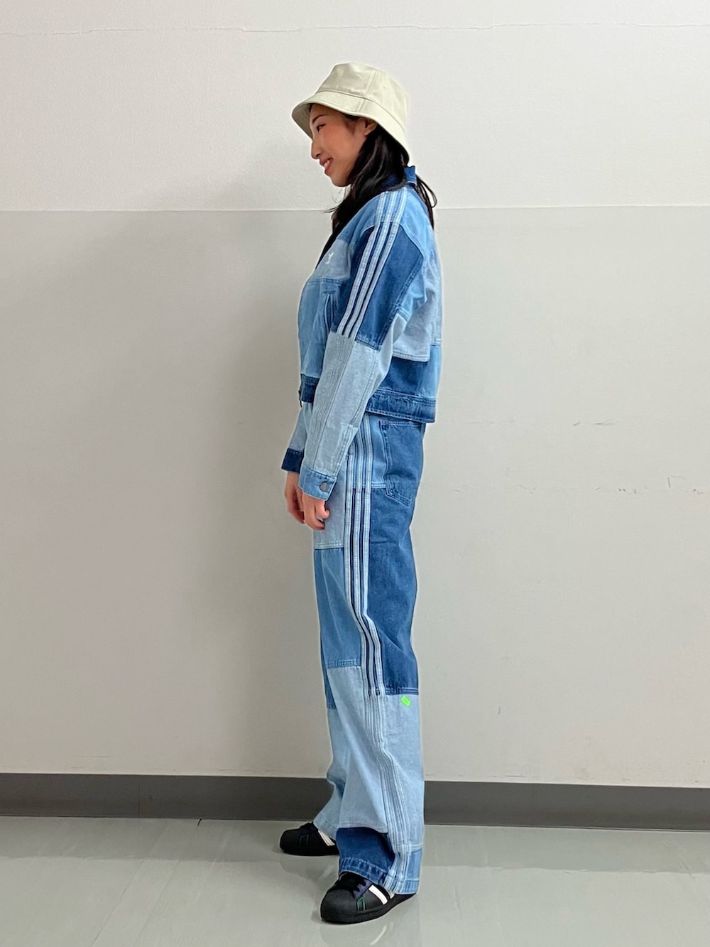 adidasデニムパッチワークトラックジャケット ADIDAS] トラックトップ KSENIASCHNAIDER デニムパッチワーク (adidas