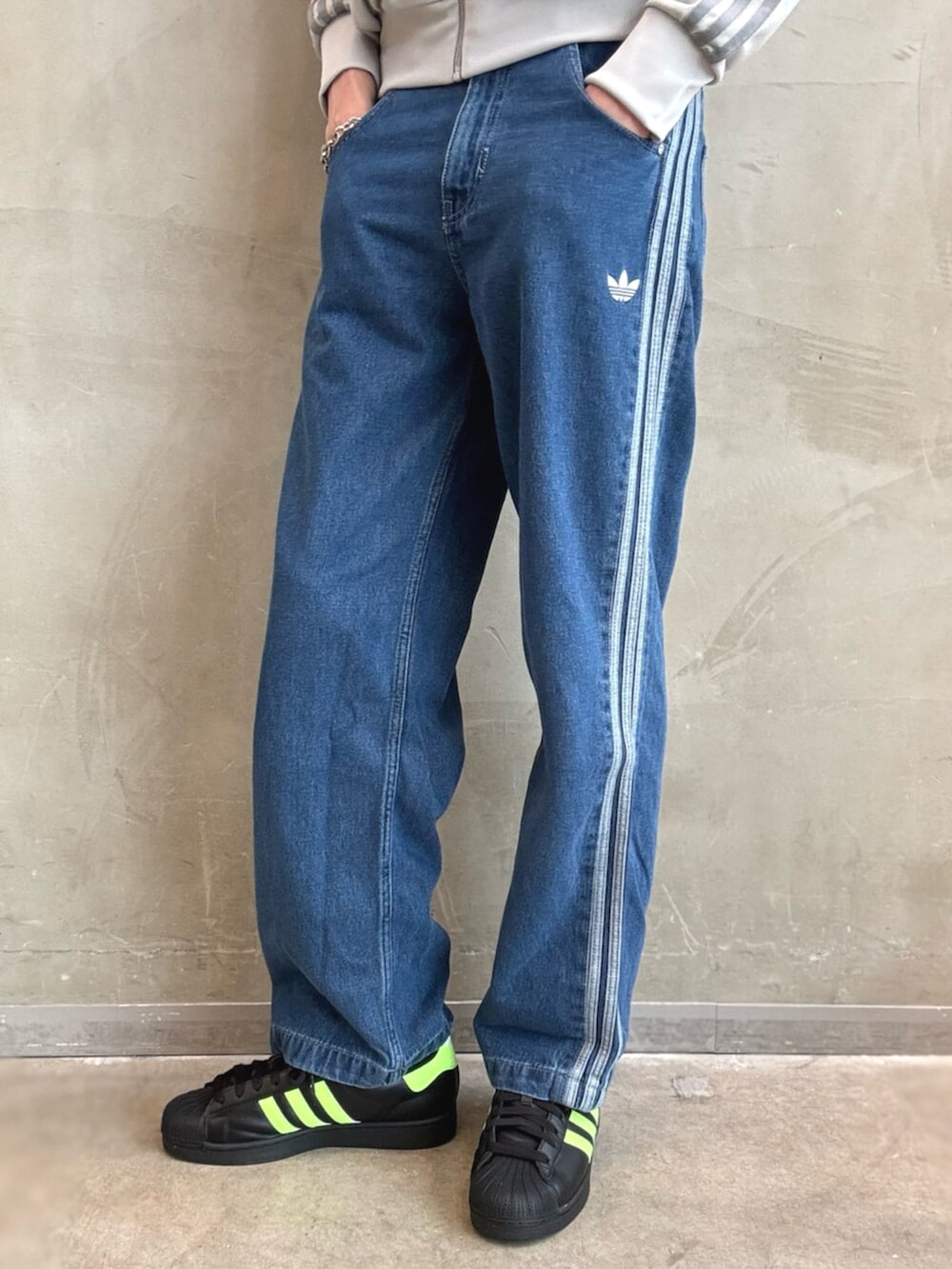 アディカラー デニム ファイヤーバードパンツ、アディカラー