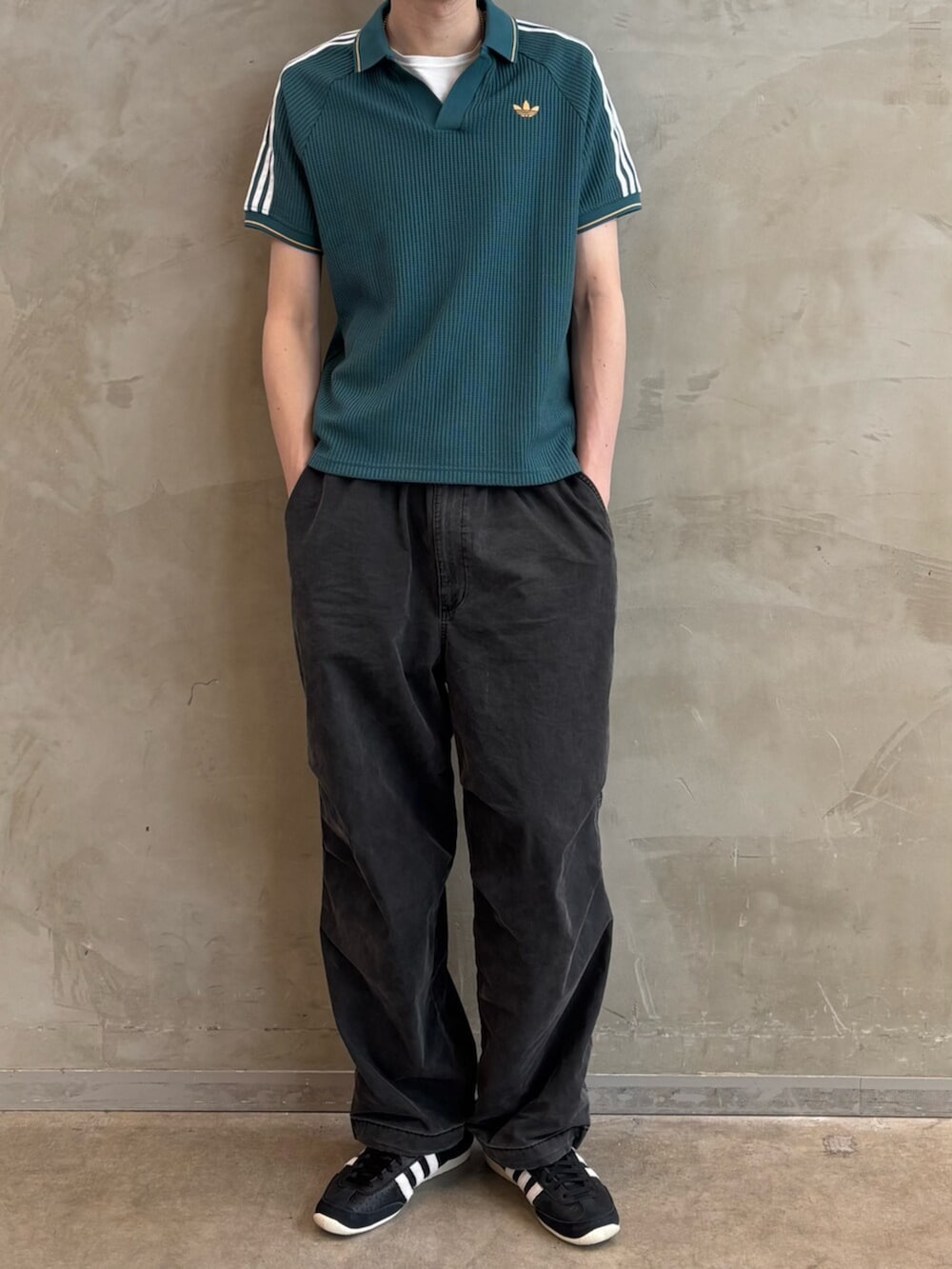 アディダス オリジナルス ワッフル ニット ポロシャツ　完売品 adidas｜【公式】アディダス adidas アディダス オリジナルス