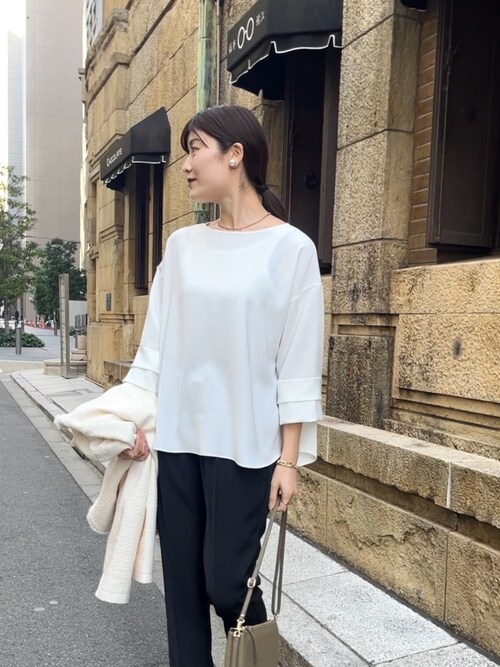 ✴︎新品未使用タグ付　Dou Douパールボタンコットンスラブツイードジャケット DouDou（ドゥドゥ） ジャケット ノーカラージャケット レディース