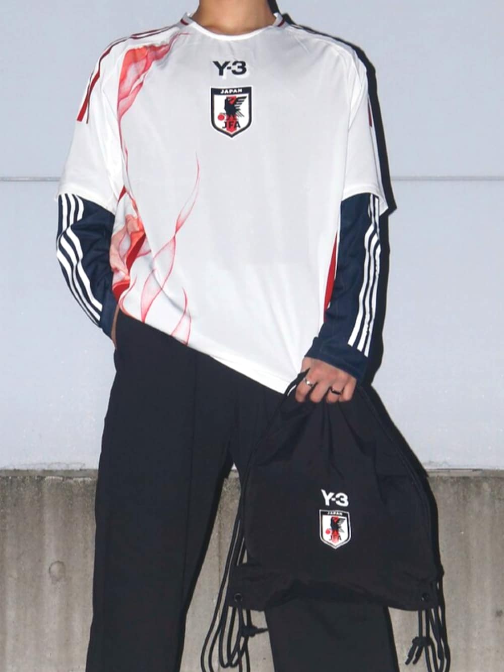 「adidas、アディダス、adidas football、サッカー、soccer、フットサル、Football、ユニフォーム、サッカー日本代表、JFA、SAMURAIBLUE、なでしこジャパン、Y-3、adidas×Y-3、yohjiyamamoto」｜「adidasの4DFWD 4（シューズ、ブラック系）」を使った、FAさん（メンズ・173cm）の春コーディネートの2枚目の写真