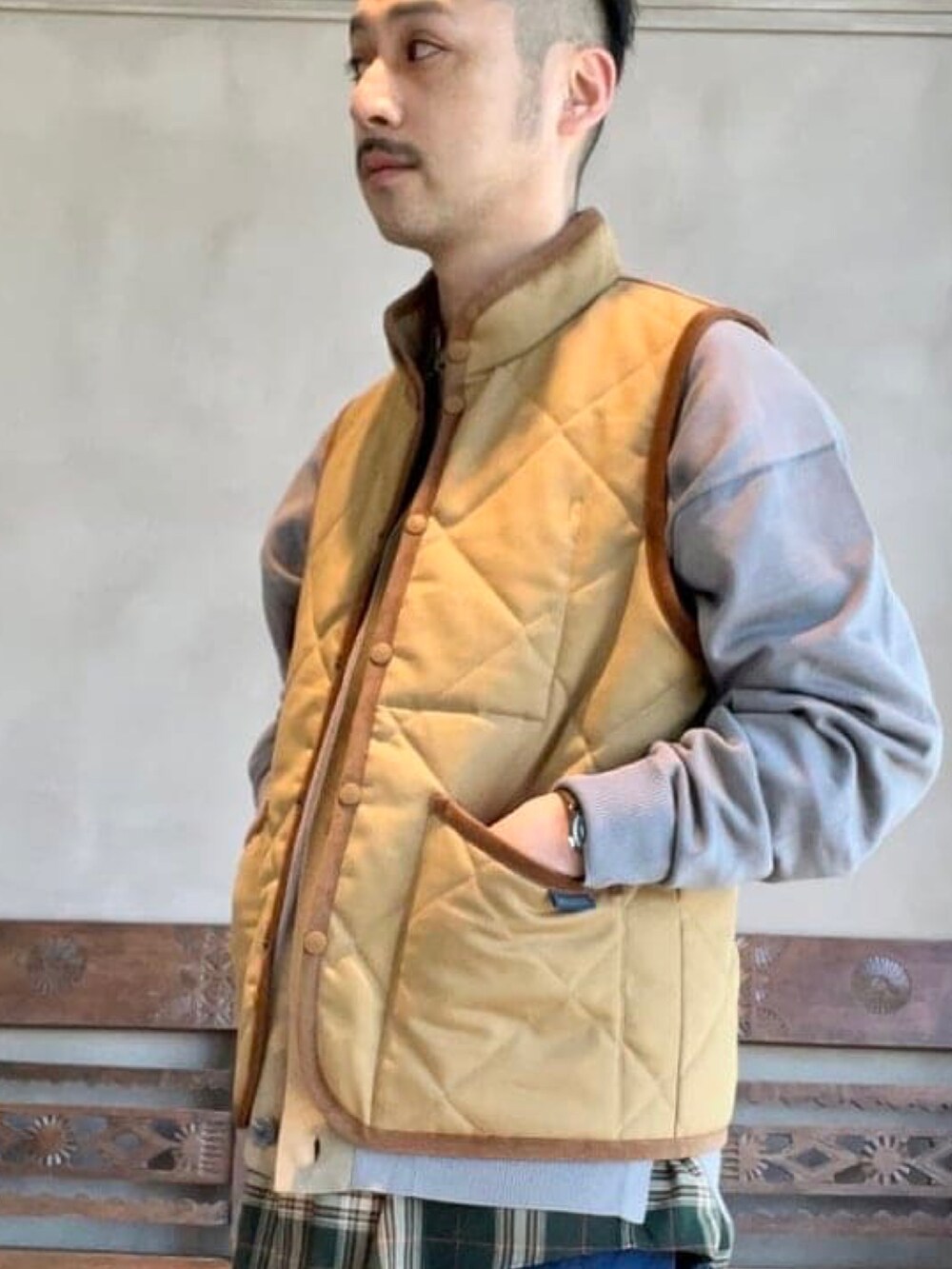 BEAMS LAVENHAM キルティングベスト BEAMS LAVENHAM キルティングベスト