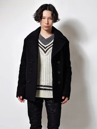 LAD MUSICIANのピーコートを使った人気ファッションコーディネート - WEAR
