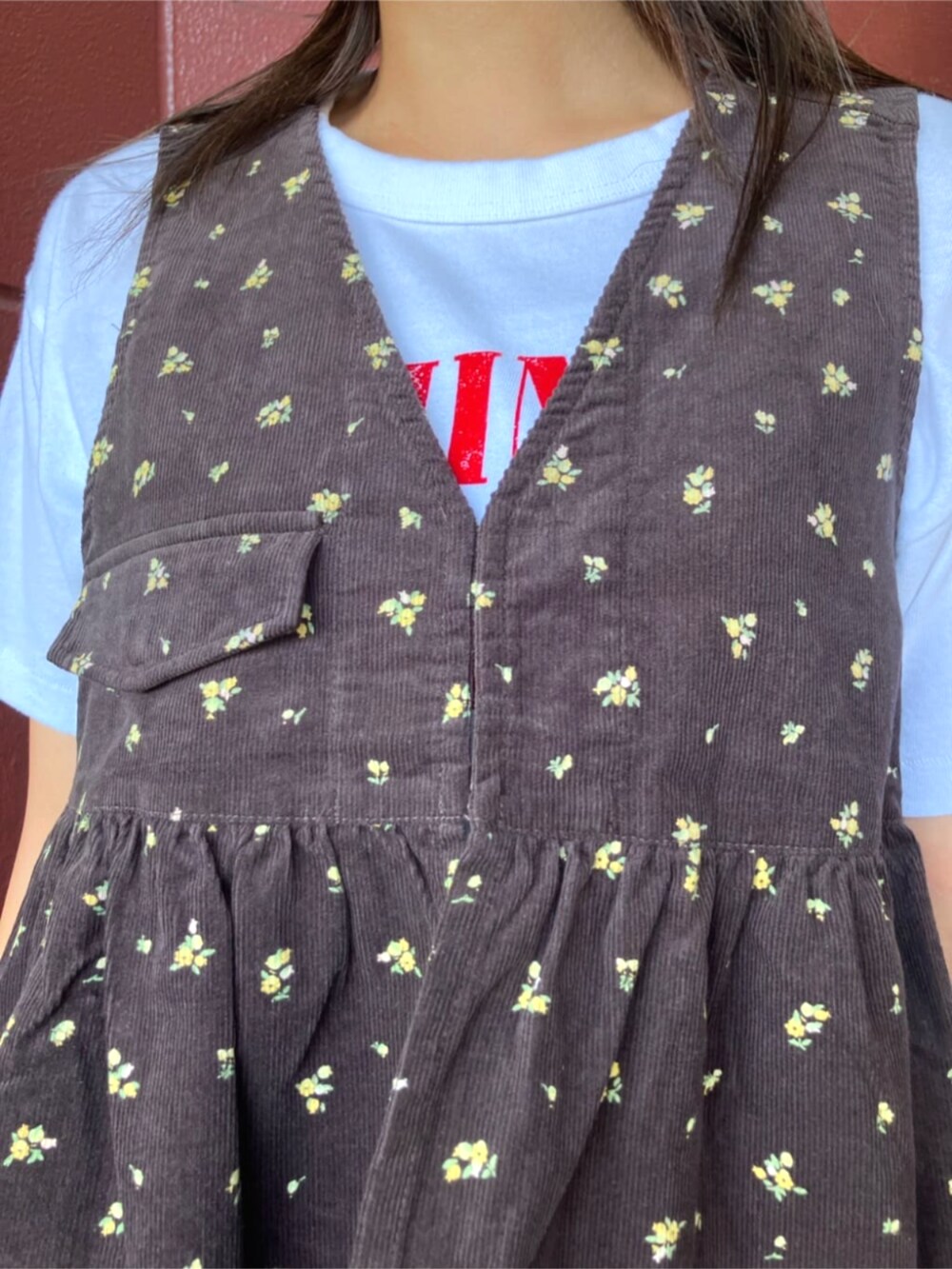 カントリーフラワー コーデュロイベスト＜セットアップ対応