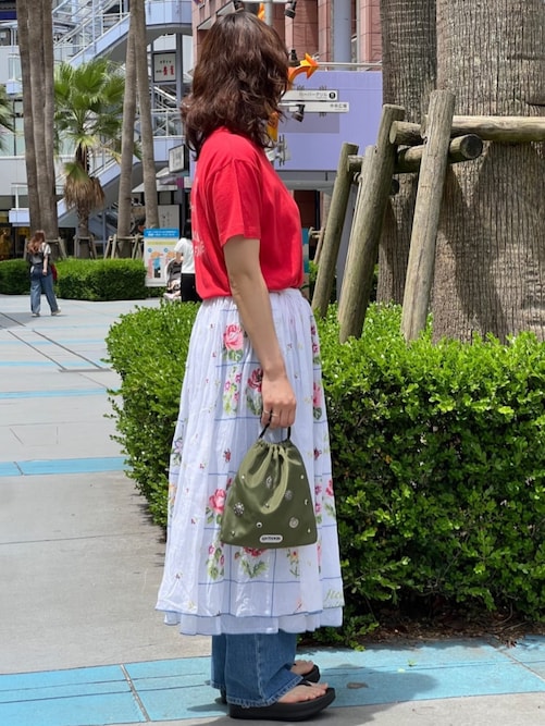 【美品】freada インド クロスステッチ ギャザースカート Freadaインドクロスステッチギャザースカート