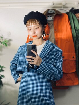 ZARAのセットアップ（ブルー系）を使ったレディース人気