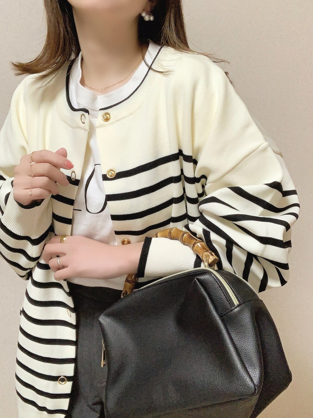 その他のカーディガン/ボレロ、その他のTシャツ/カットソーを着用したレディースの春コーディネートの3枚目の写真