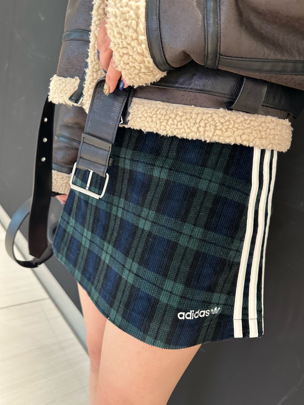 adidas コーデュロイ タータンスカート adidas スカート コーデュロイ タータンスカート / アディダス