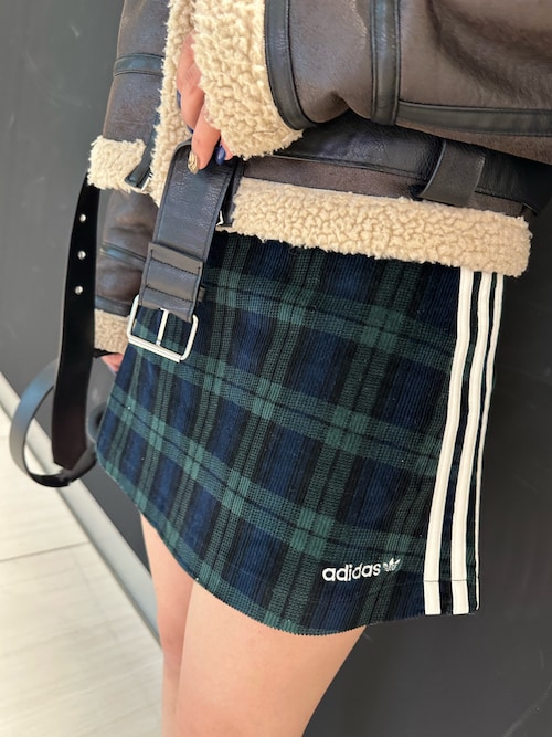 コーデュロイ タータンスカート、ジャパン H / Japan Hのアディダス