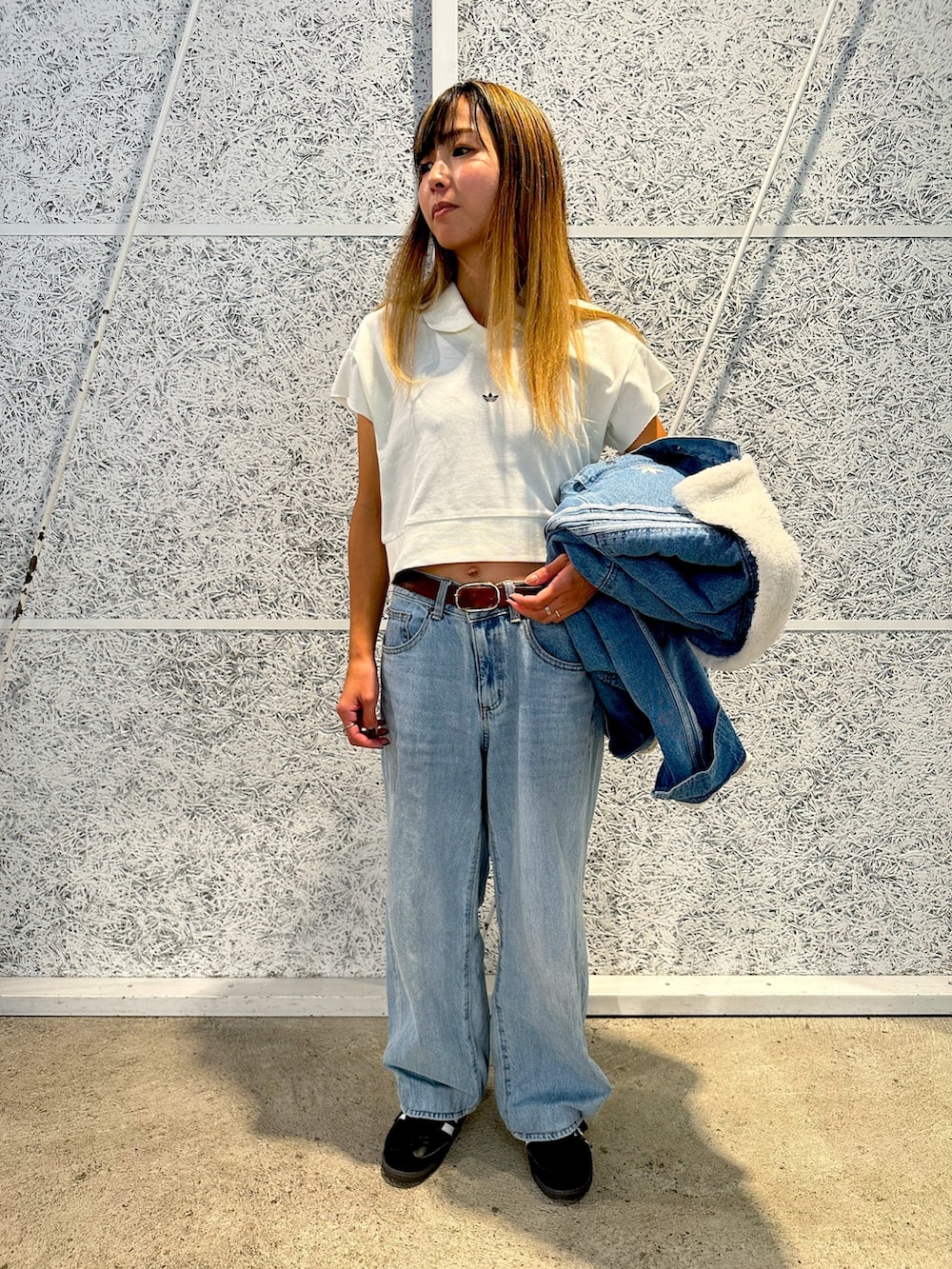 adidas アディダス デニムジャケット NiziU ミイヒさん着用 Sサイズ adidas アディダス デニムジャケット NiziU ミイヒさん着用 Sサイズ