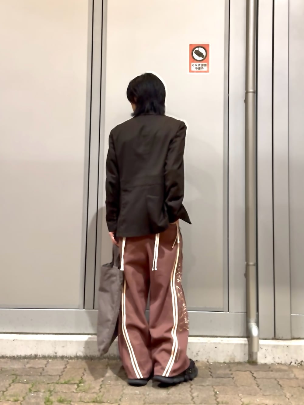 【GRANCY】ジップデザインシュレディンガートラックパンツ S ブラウン GRANCY】Zipdesign Schroedinger Track Pants / ジップデザイン