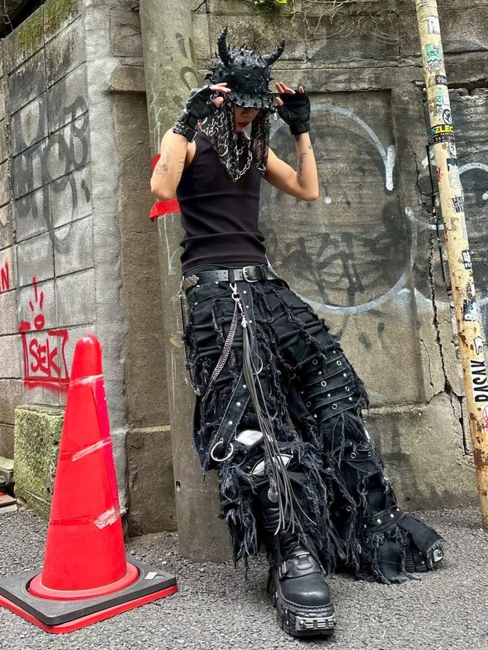 UNIZ】BLACK MONSTER PANTS / 【ユニズ】ブラックモンスターダメージ