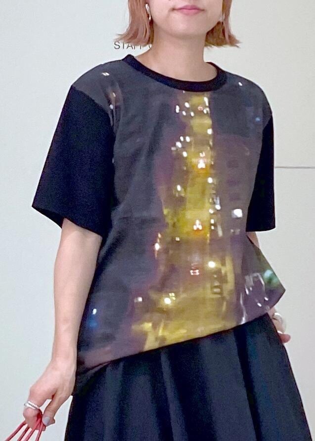 「アニエスベー、agnes b.、agnes b. pour ADAM ET ROPÉ、Ben Amun、ベンアムン、バングル、メリージェーン、ママ、ママコーデ、ママファッション、プレッションカーディガン、フォトT、24SS、24SS夏の新作、初夏コーデ」｜「ADAM ET ROPE'のキュビズムバングル（バングル/リストバンド、シルバー系）」を使った、KUBOTAさん（レディース・159cm）の夏コーディネートの7枚目の写真