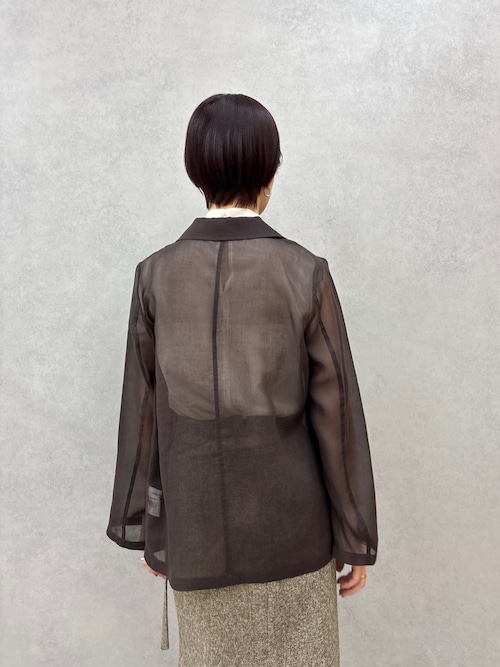LAGUNAMOON 2WAY スリーブジャケット ダークブラウン ラグナムーン LAGUNAMOON 2WAYスリーブシアージャケット