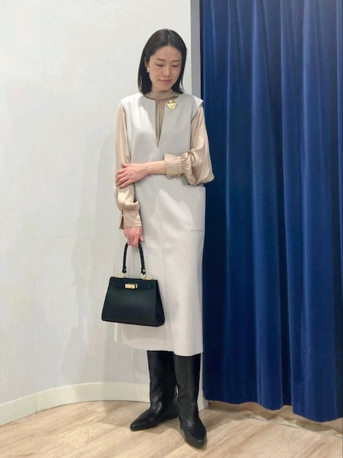 ASTREAT ネイビー コート ワンピース ワンピースを使った「ネイビー