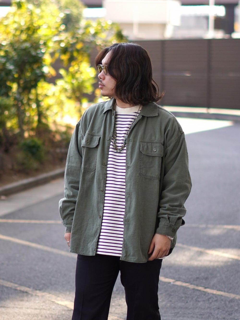 レミレリーフ　ネイビーレーベル　ミリタリーシャツ REMI RELIEF NAVY LABEL / レミレリーフ ネイビーレーベル
