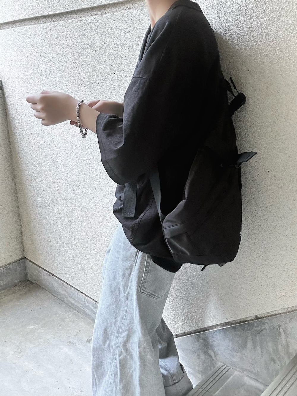 「Starting Overのoriginal chain bracelet（ブレスレット、シルバー系）」を使った、あやたさん（レディース・152cm）の夏コーディネートの2枚目の写真